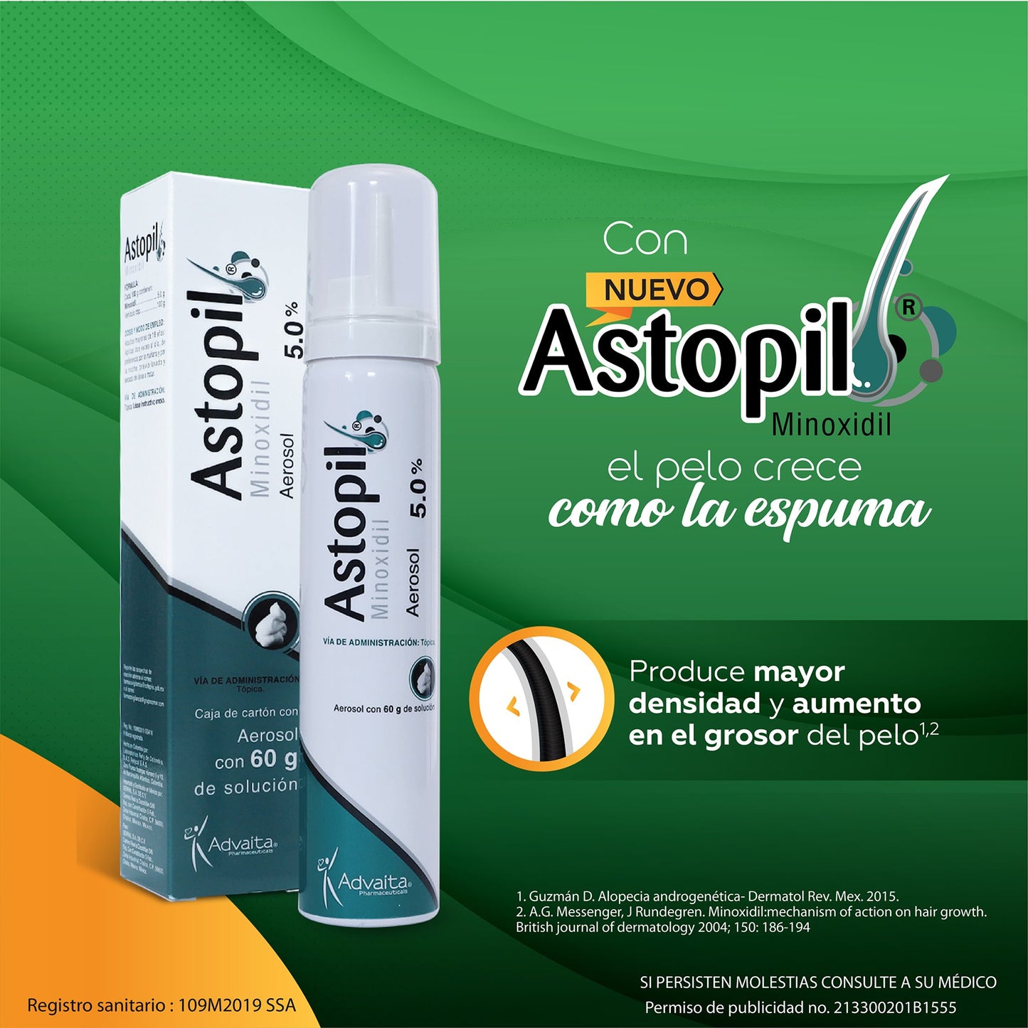 Astopil Minoxidil 5% 60g + Pilovait 60 tabs finasterida 1mg