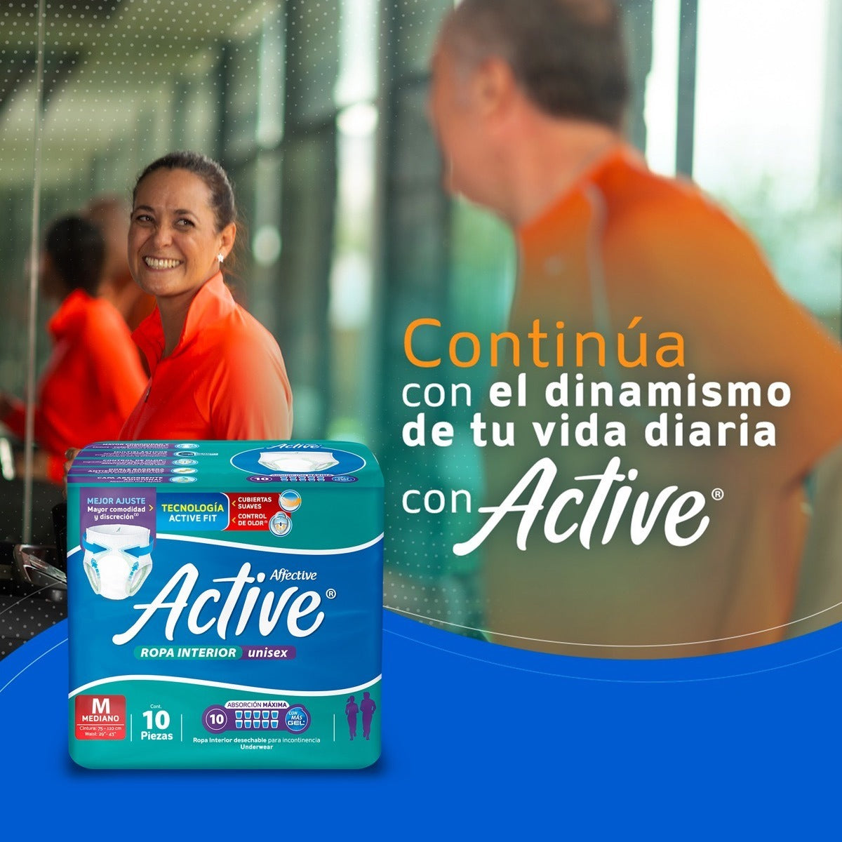 Ropa Interior Para Adultos Active Talla Mediano Unisex
