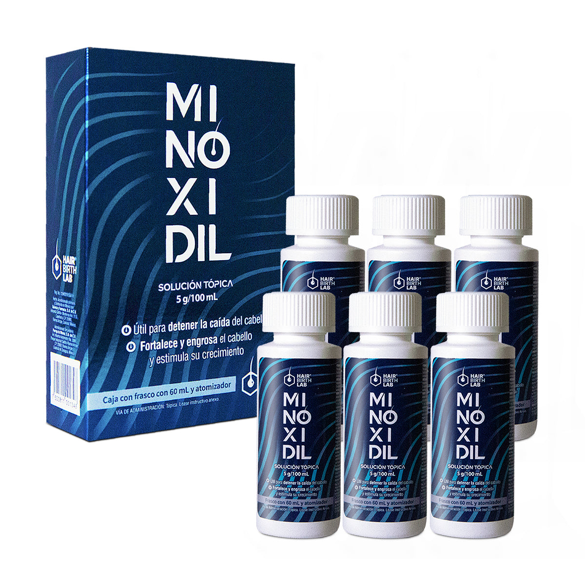 Hair Birth Lab Minoxidil 5% 60 Ml - 6 Pack