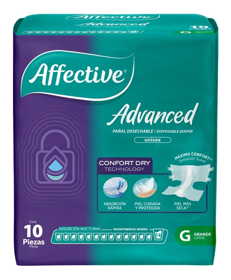 Pañal Para Adulto Affective Advance Talla Grande Unisex