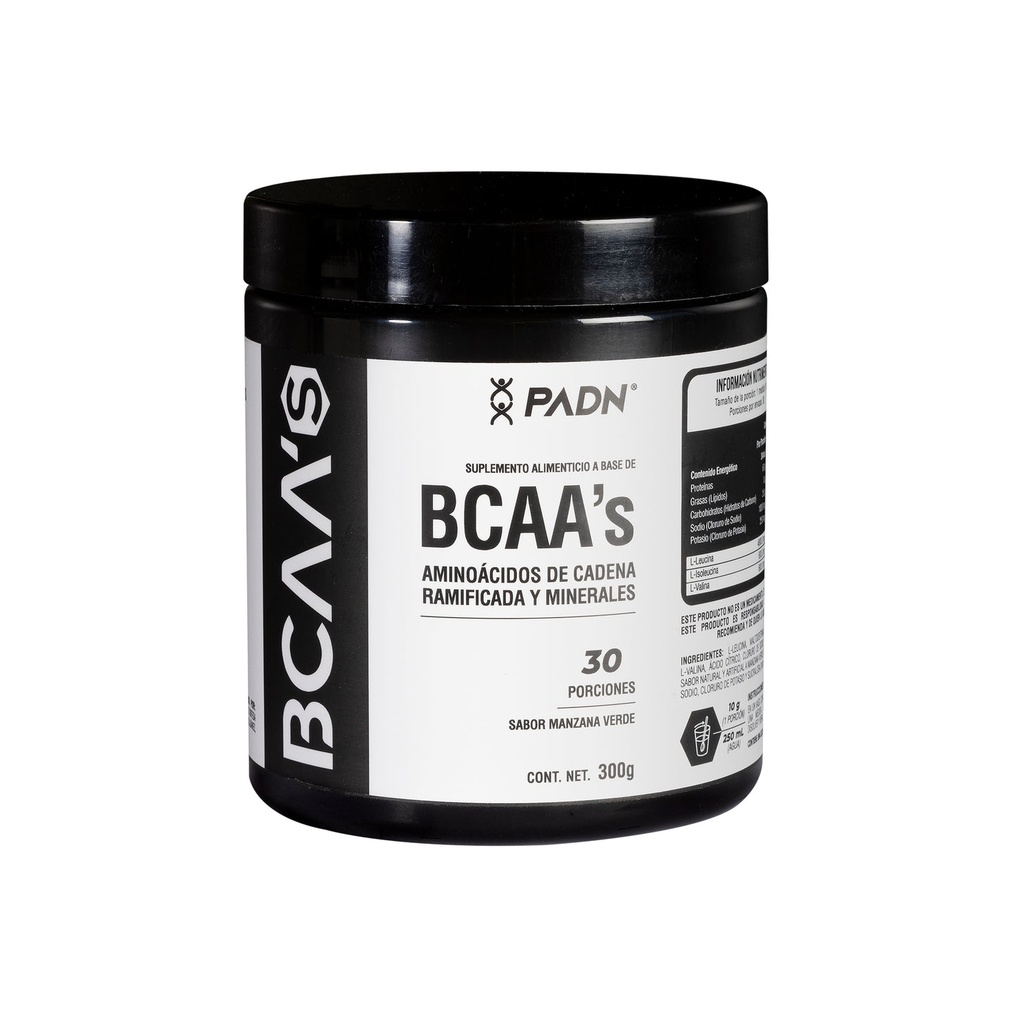 PADN BCAA 300gr Sabor Manzana Verde Manzana Verde