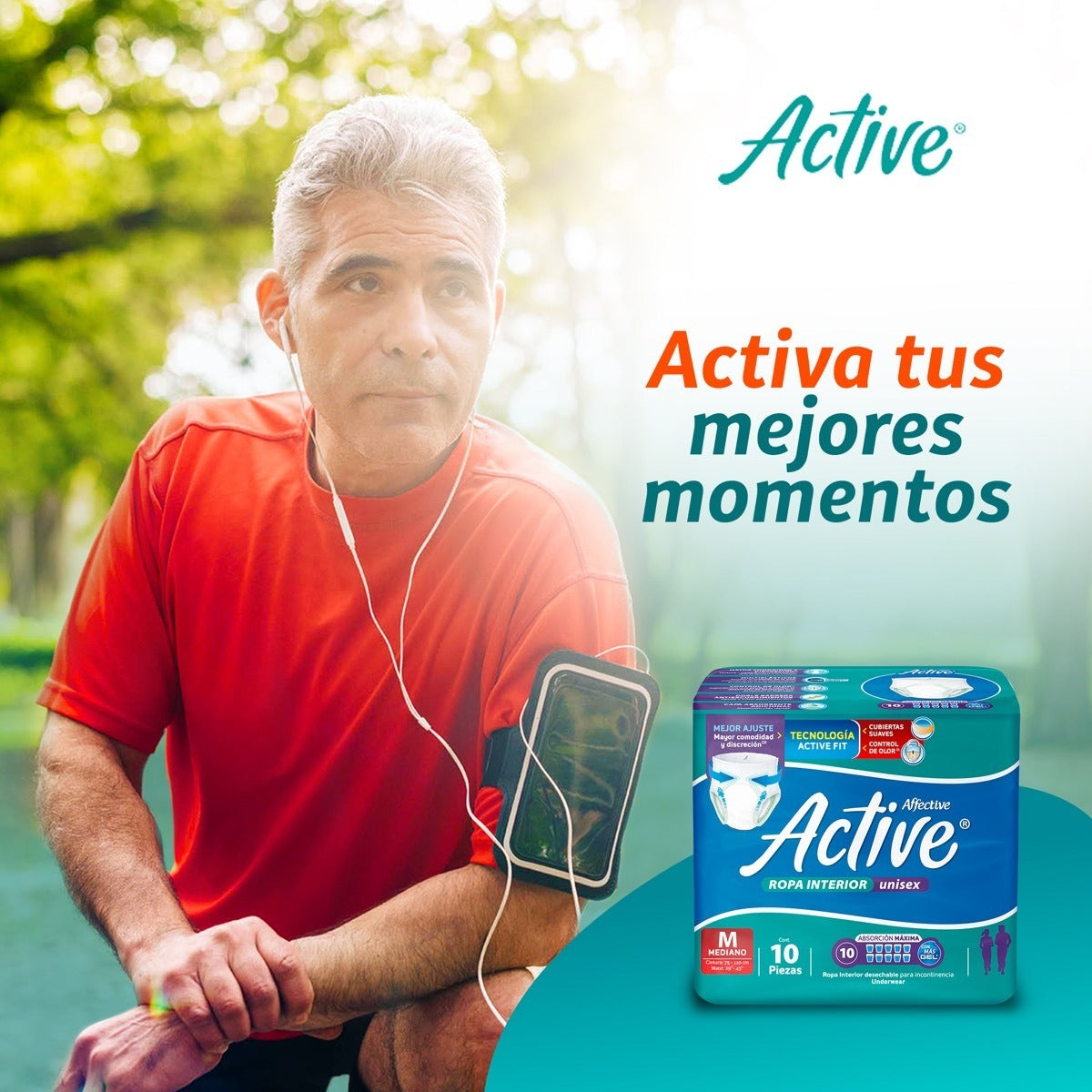 Ropa Interior Para Adultos Active Talla Mediano Unisex