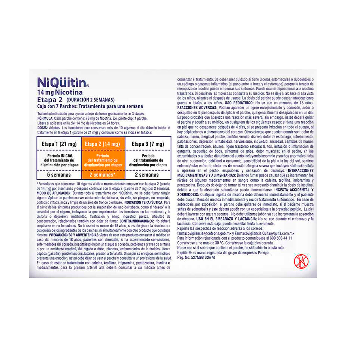 Niquitin Etapa 2 Parches De Nicotina Para Dejar De Fumar