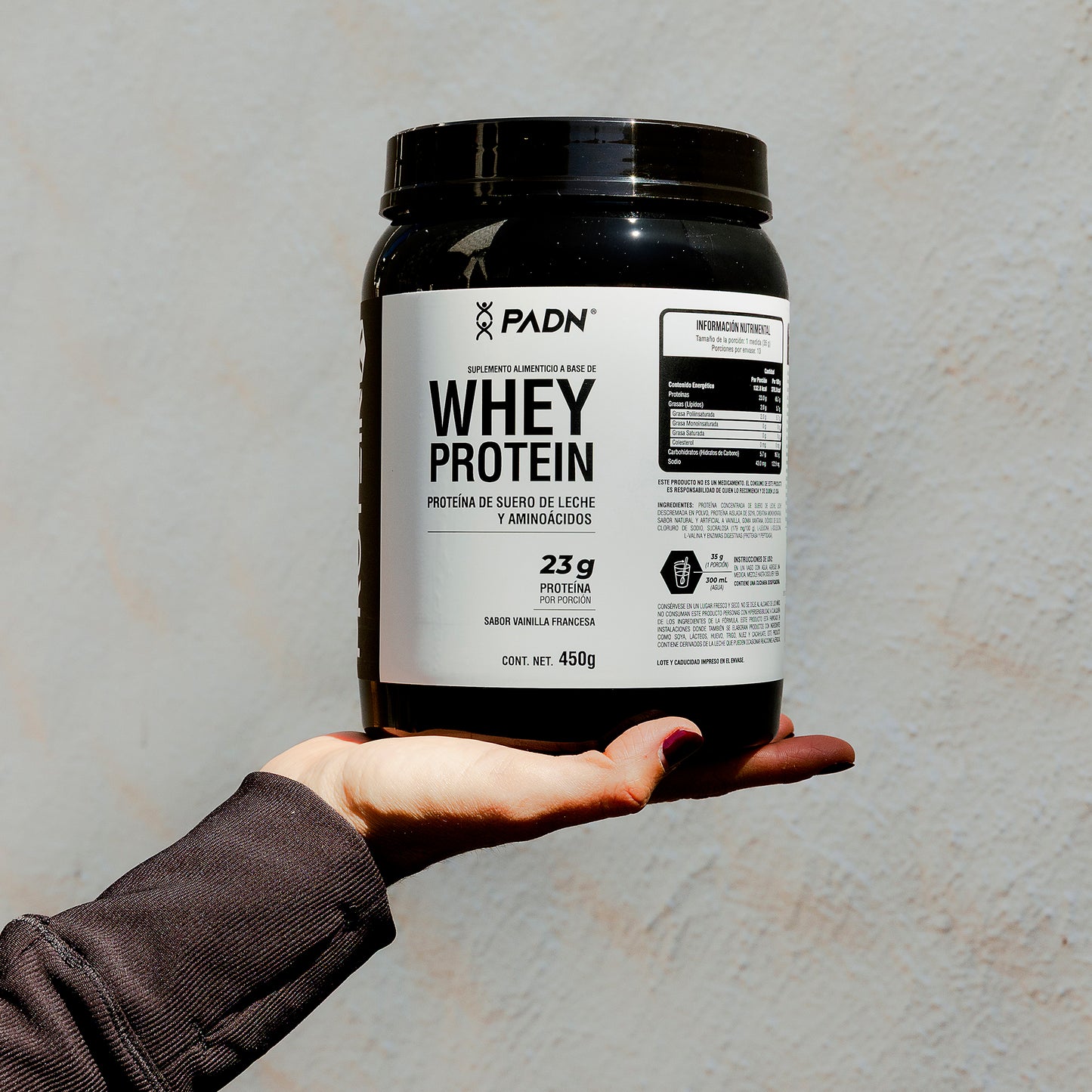 Proteína 100% Whey 450g Sabor Vainilla PADN Vainilla Francesa