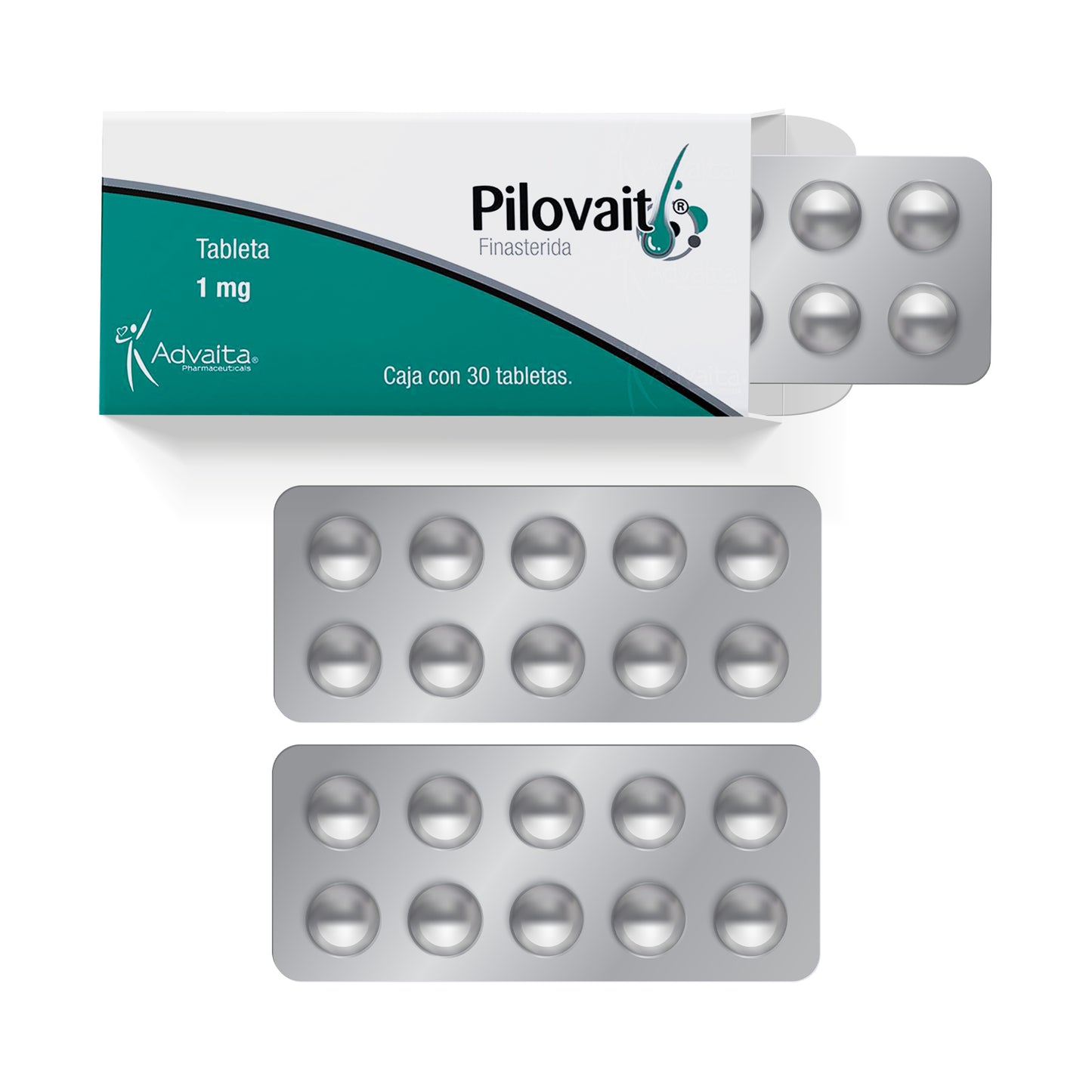 Astopil Minoxidil 5% 15g + Pilovait 30 tabs finasterida 1mg