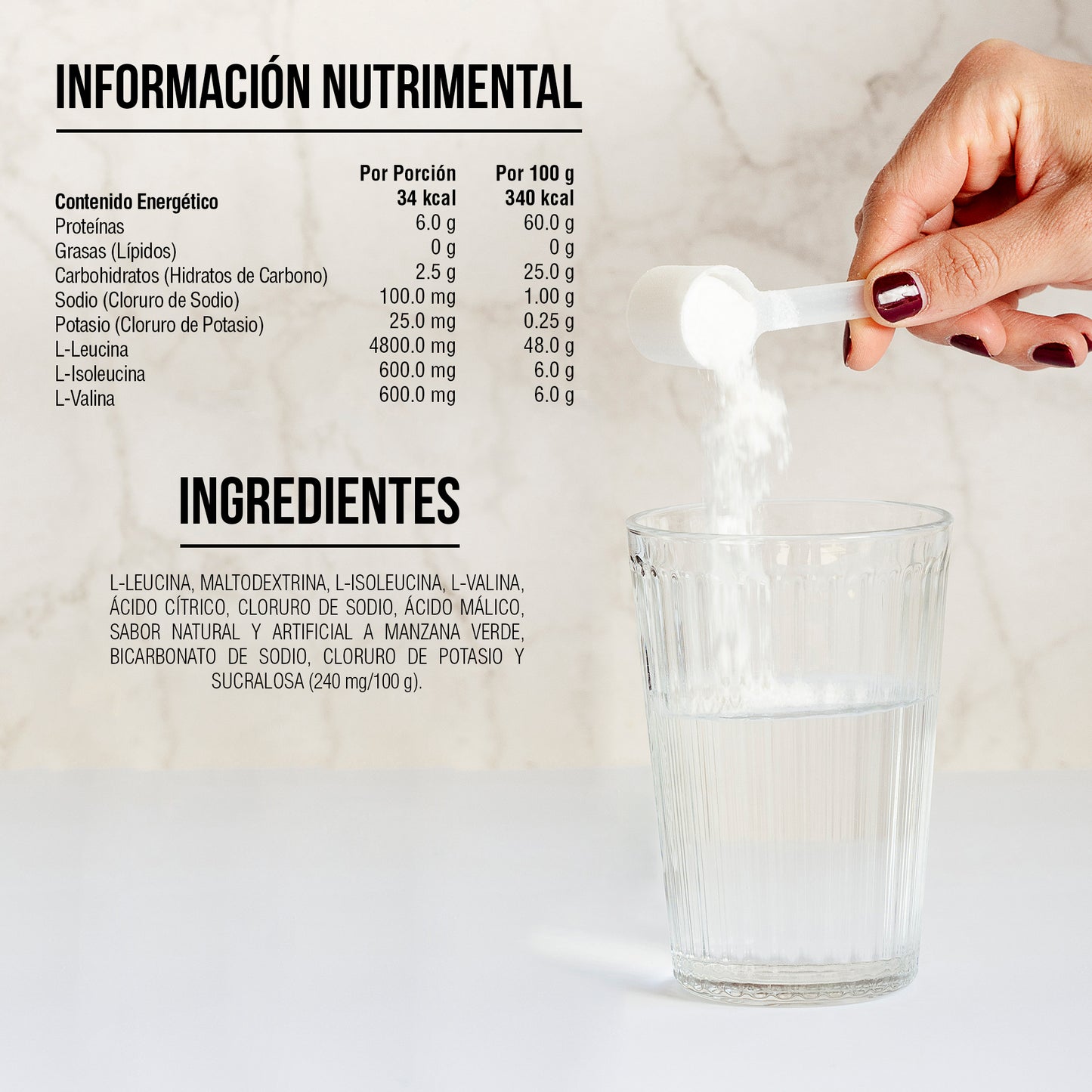 PADN BCAA 300gr Sabor Manzana Verde Manzana Verde