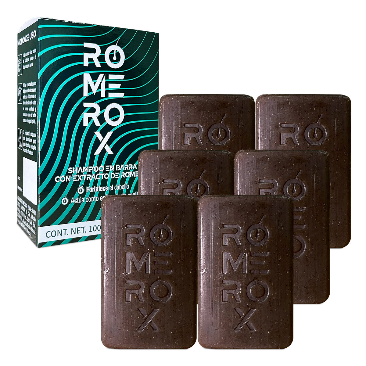 HAIR BIRTH LAB Shampoo Anticaída en Barra Romerox con Extracto de Romero 6 Pack