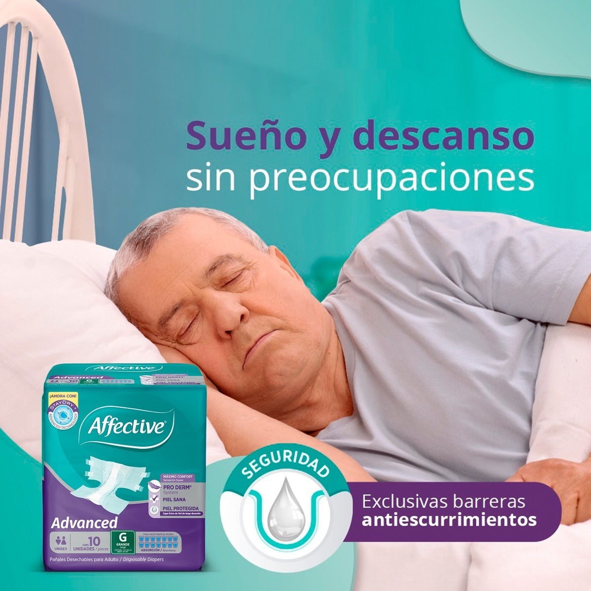 Pañal Para Adulto Affective Advance Talla Grande Unisex