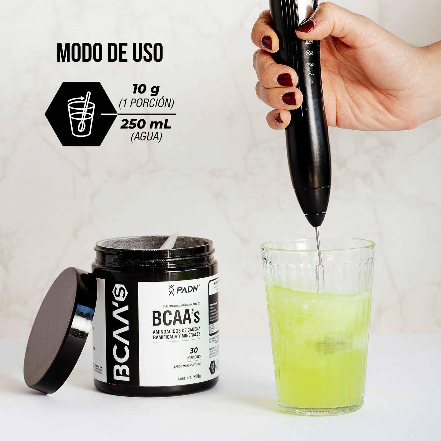 PADN BCAA 300gr Sabor Manzana Verde Manzana Verde