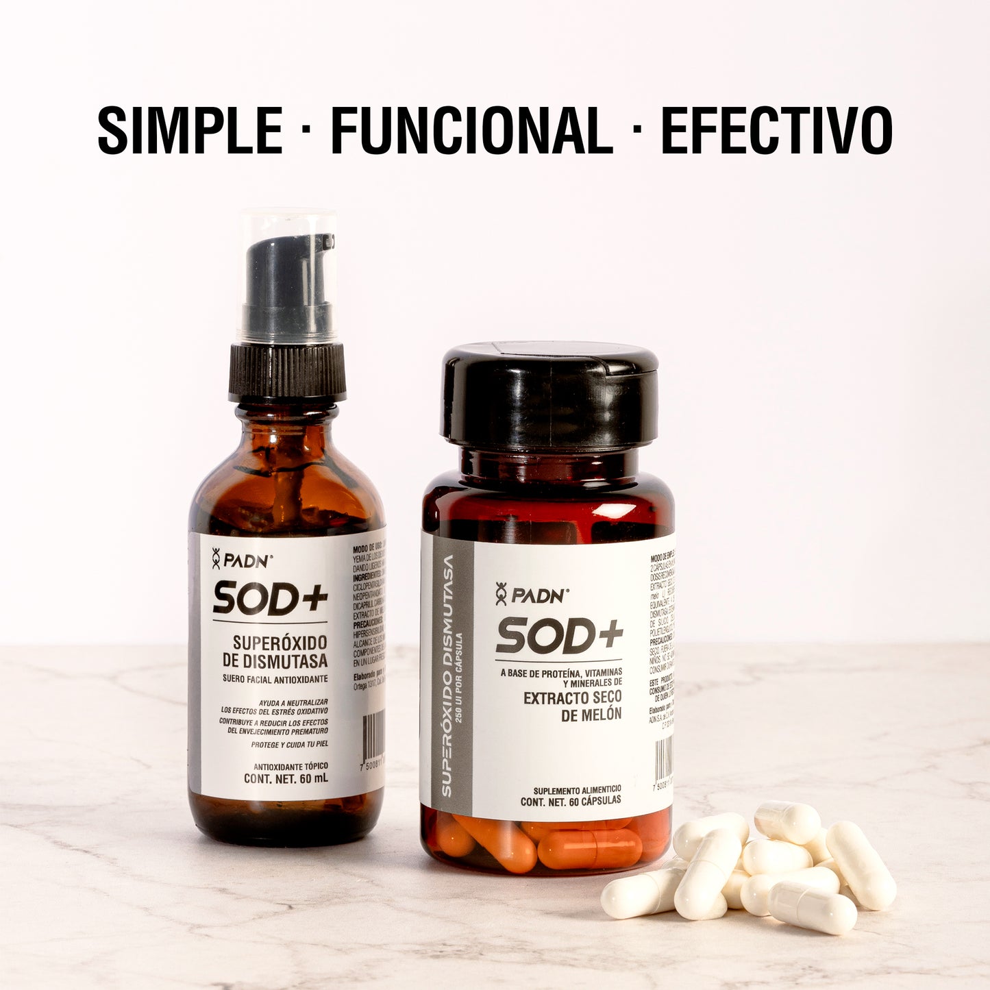 SOD+ Superóxido Dismutasa Antioxidante 60 Cápsulas PADN
