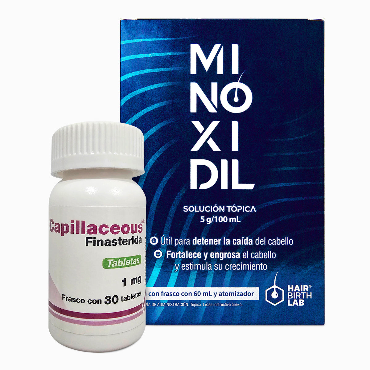Minoxidil Hair Birth Lab + Finasterida 30 tabletas