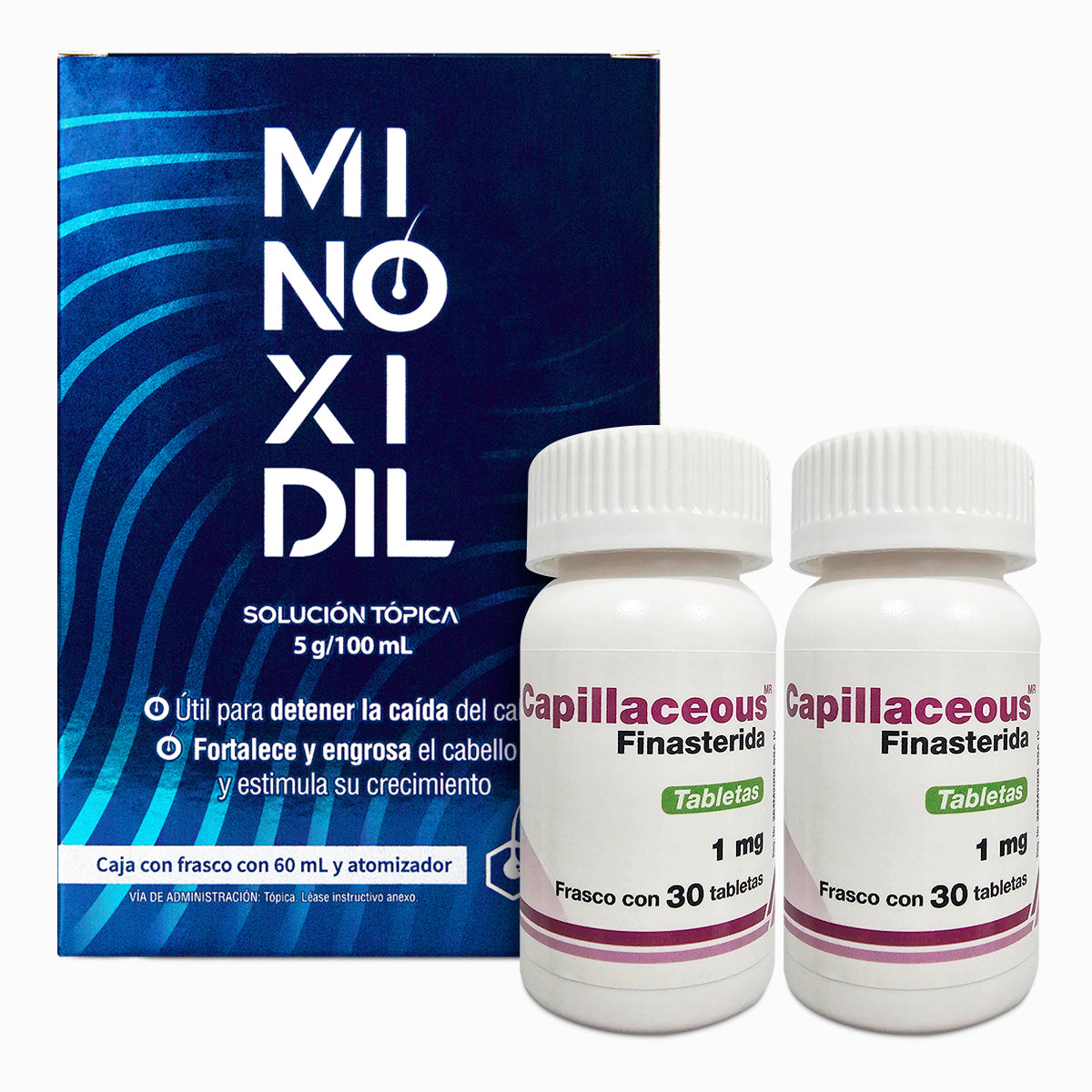 Finasterida 1mg 60tabs Capillaceous + Minoxidil 5% Hair Birth Lab
