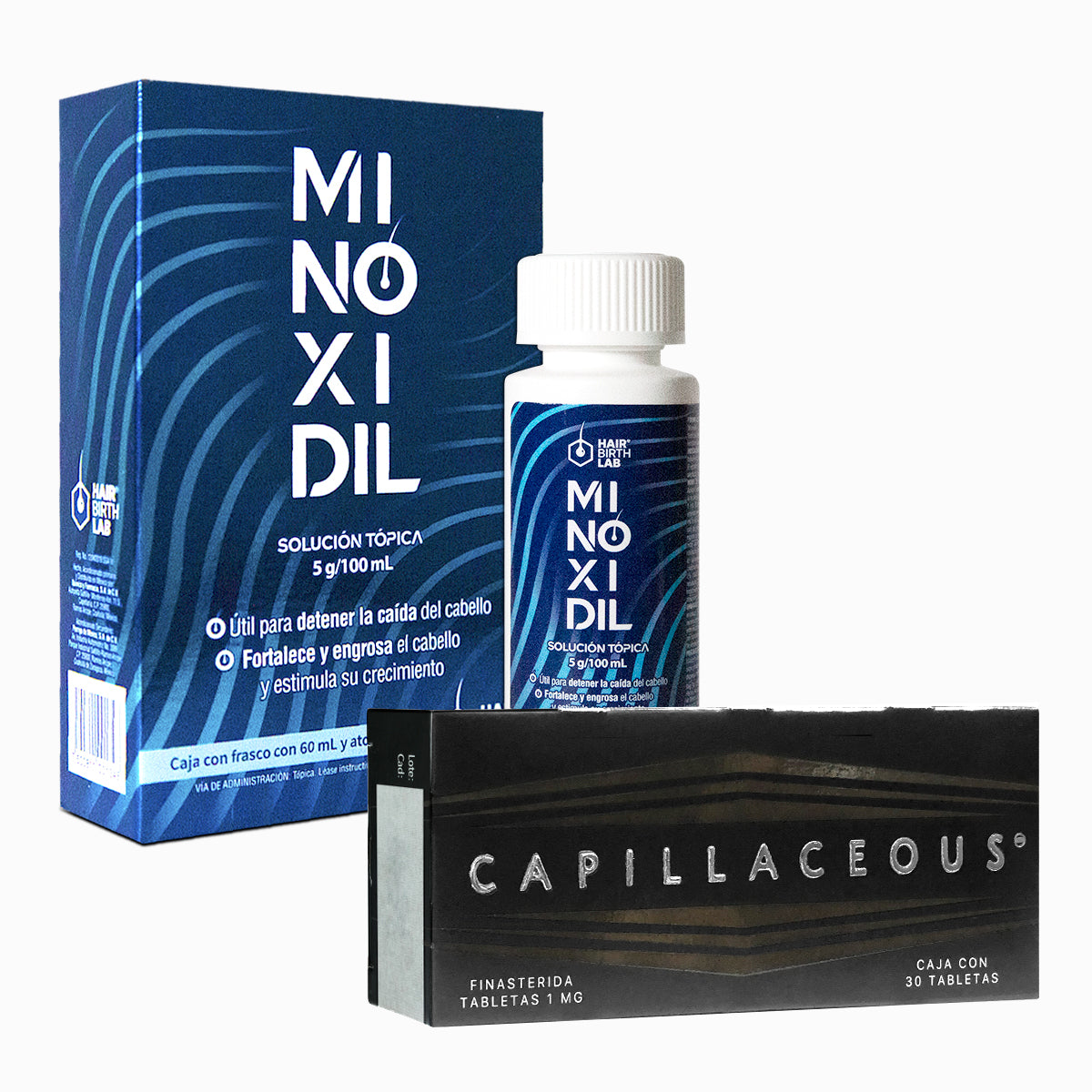 Finasterida 1mg 30tabs Capillaceous + Minoxidil 5% Hair Birth Lab