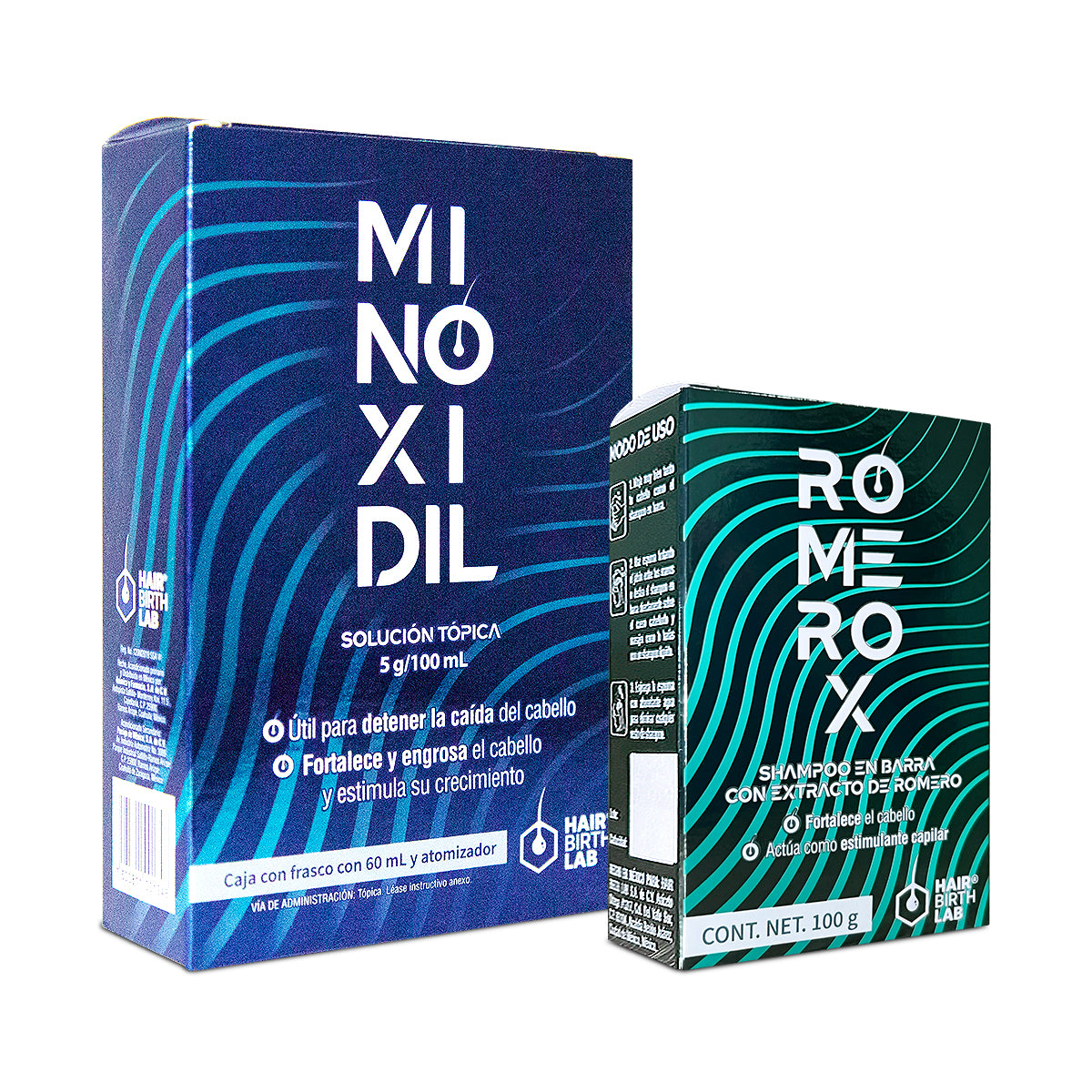 Kit Minoxidil 5% + Shampoo Anticaída Romerox