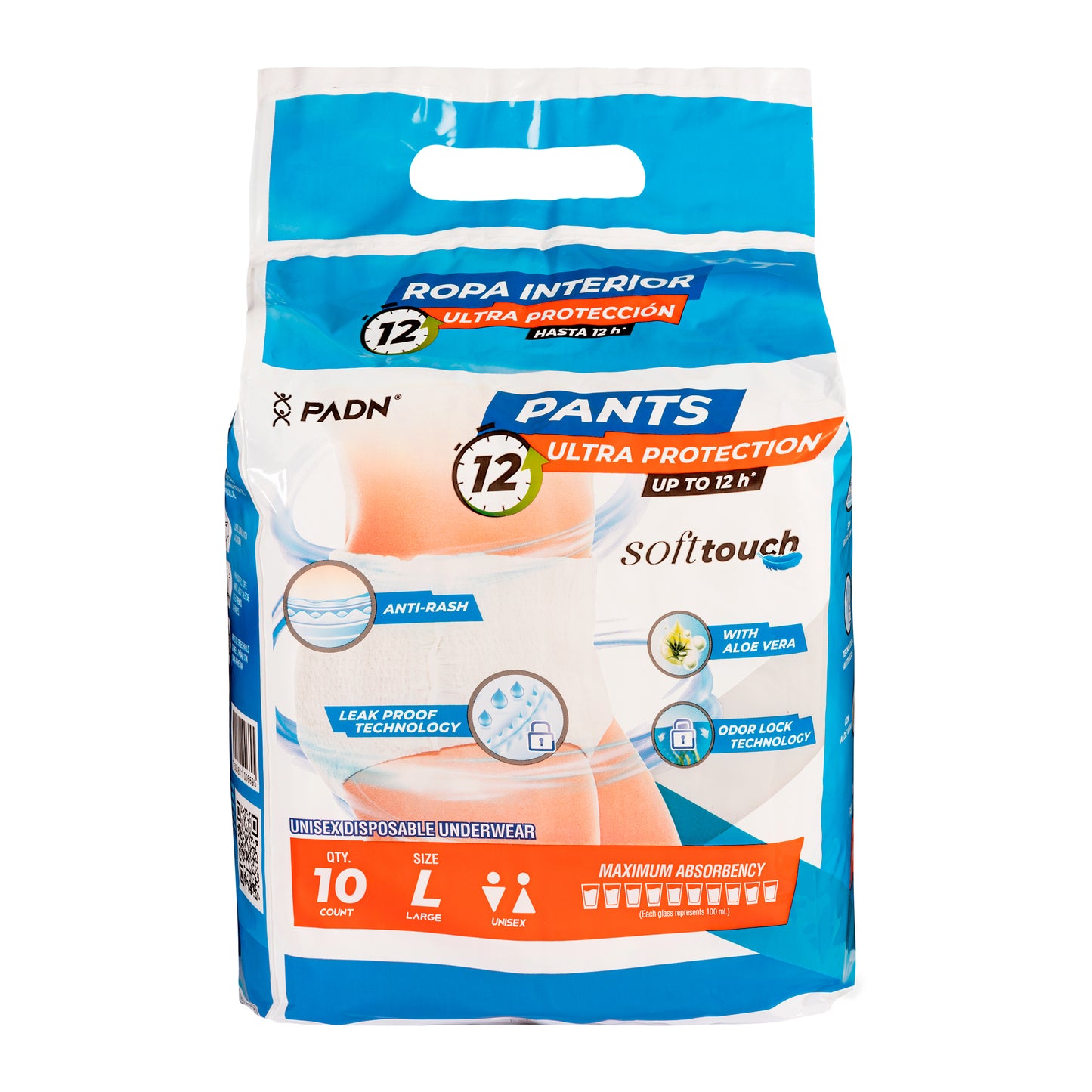 Ropa Interior para Adulto PADN Grande 10 pzs